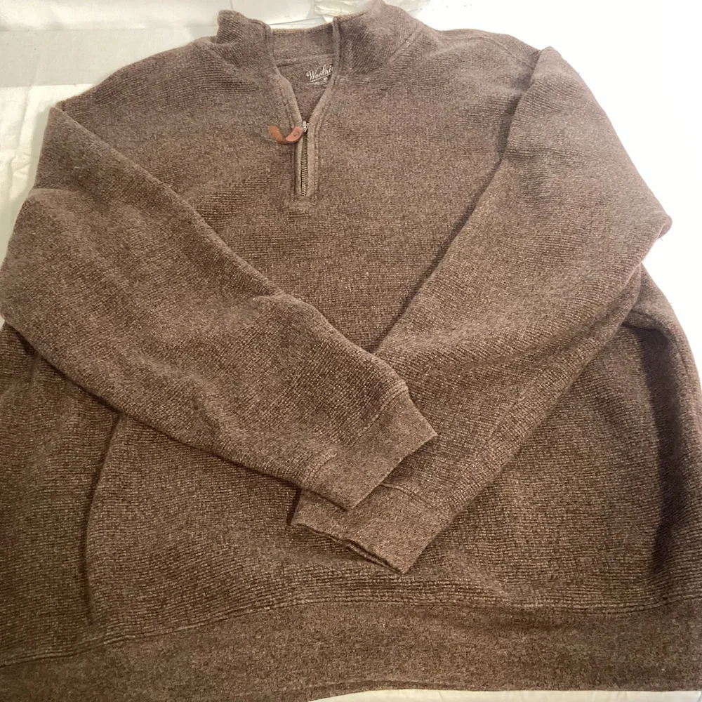 Woolrich Men's Cotton Sweater 1/4 Zip Size XL
